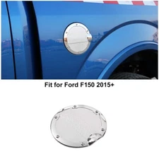 Fuel Gas Cover Filler Tank Door Cap Lid Panel Decor Trim for 2015-2020 Ford F150