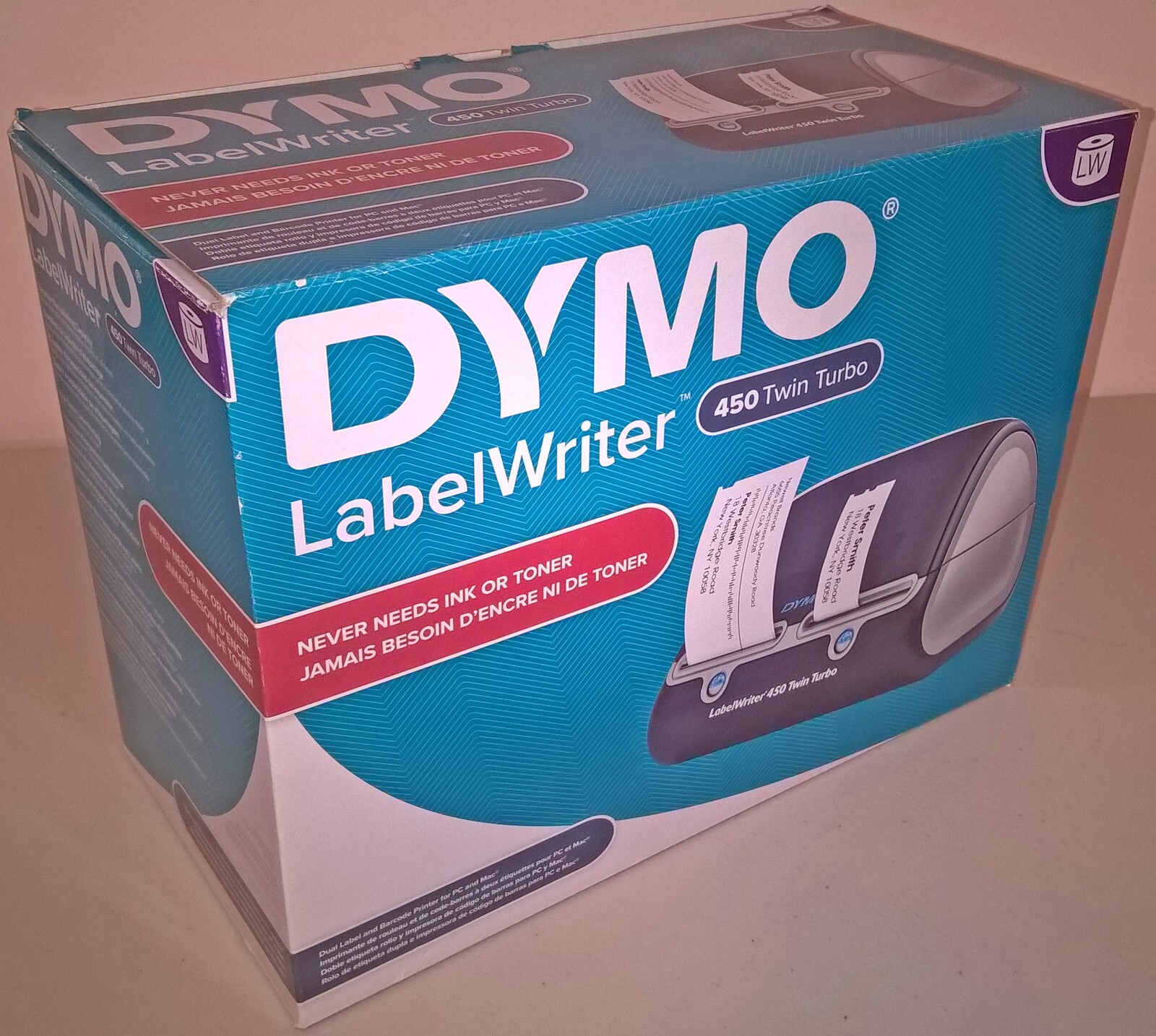 Dymo LabelWriter 450 Twin Turbo Direct Thermal Label Printer W/ Power