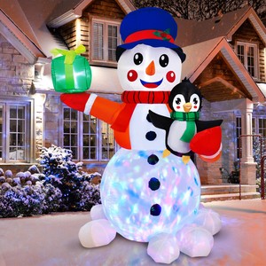 Christmas 6FT Inflatable LED Light Up Snowman Outdoor Yard Decoration