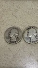 Two (2) 1939-D Denver Mint Silver Washington Quarter