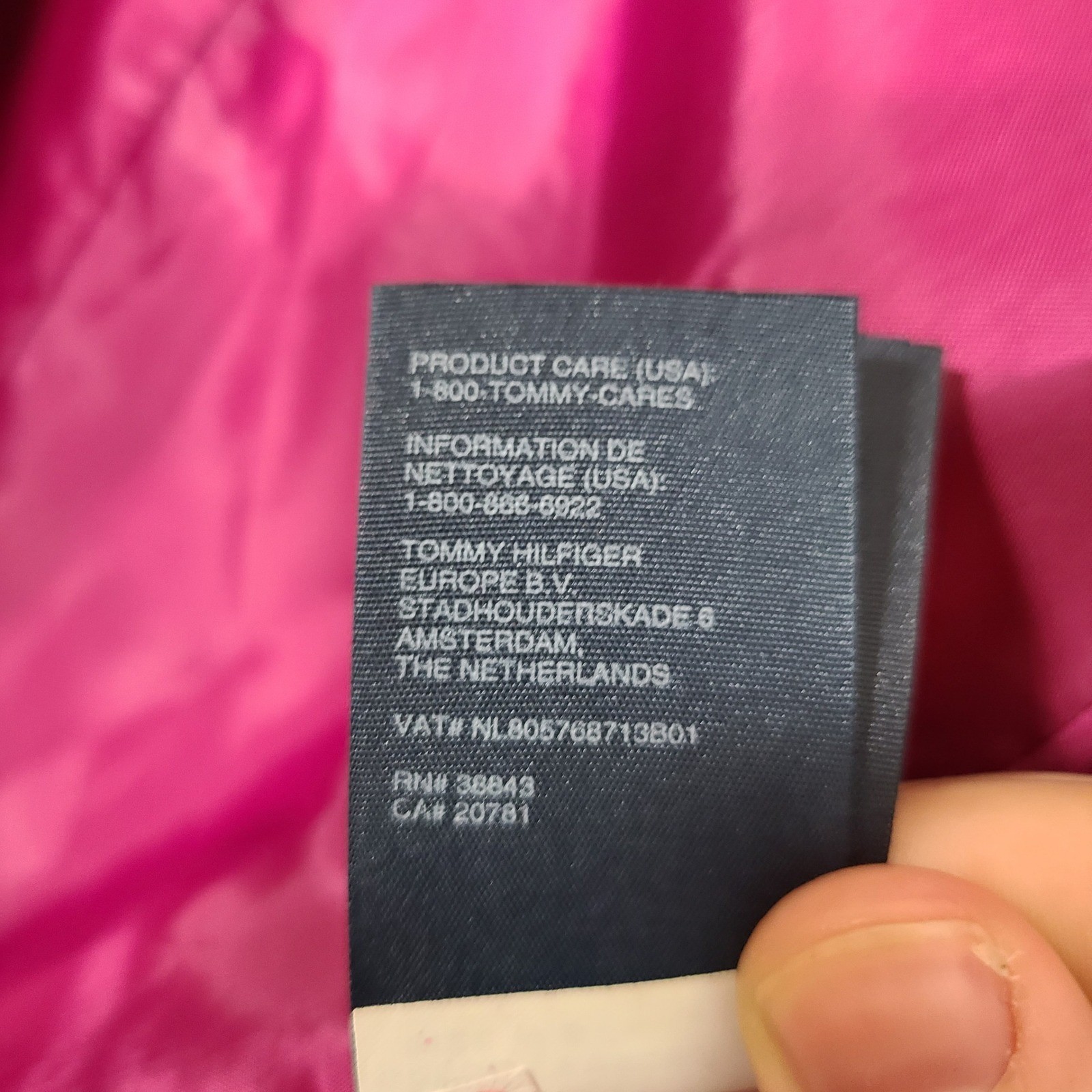 Tommy Hilfiger Pink Wool Blend Womens 8 Pea Coat Magenta Barbiecore Twee Flawed thumbnail 12