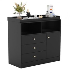 Baby Changing Table W/ Storage 3 Drawers 2 Open Shelves Cabinet Nursery Dresser