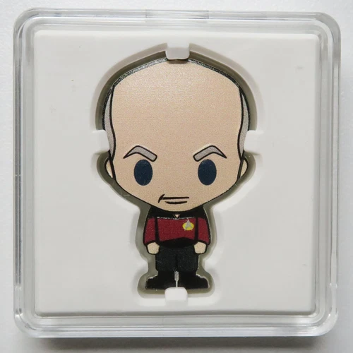 2022 Proof Star Trek Jean-Luc Picard 1oz .999 Silver Chibi Niue  29954