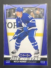 2024-25 O-Pee-Chee Hockey Mitch Marner Maple Leafs Blue Base Parallel (#523)