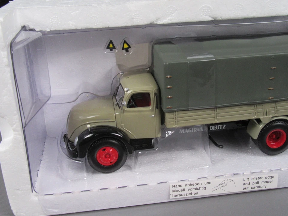 D711 MINICHAMPS 439 141020 Magirus S 6500 Tela 1955 Grigio 1/43 Nuovo + Scatola - Immagine 2 di 4