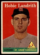 1958 Topps #24a Hobie Landrith EX++ Excellent++ Cardinals           ID:103992