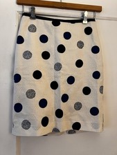 TALBOTS Women s Size 4P 4 Petite Skirt Straight Knee Length Polka Dot Cotton