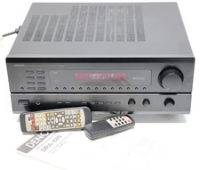 Denon Receiver DRA-685 100 WPC Amplifier Multi Room 2 Remotes and Manual Bundle
