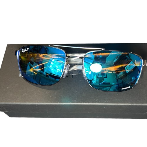 Ray-ban RB3737CH 004/A1 Gunmetal Blue Mirror Chromance Polarized ...