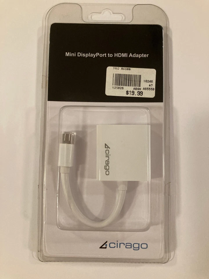 Cirago Mini Display Port to HDMI Adapter Cable For Laptop Desktop PC - FREE SHIP - Image 3 of 4