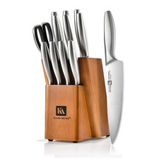 13-Piece Kitchen Knife Set With Block, High Carbon Stainless Steel and Non-Sl...