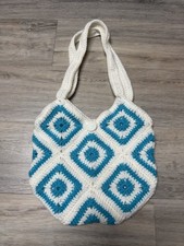 Crochet Boho Granny Square Tote Bag
