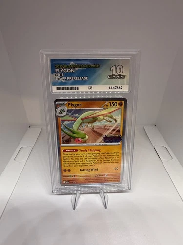 ACE 10 Flygon 016 STAFF Prerelease Black Star Promo perfect Subs