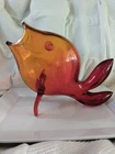 MCM Blenko Blown Glass Tangerine Fish #971S   12 1/2" Long      NICE !!!!!!