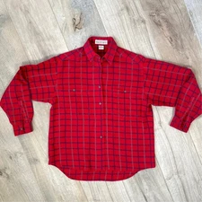 Vintage Gap Womens Red Plaid Button Down Shirt Size Small