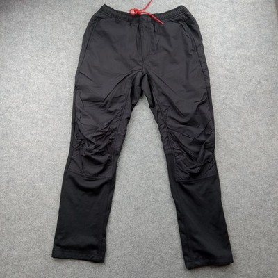Topo Designs Track Pants Mens Medium Black Joggers Elastic Waist Zip Pockets