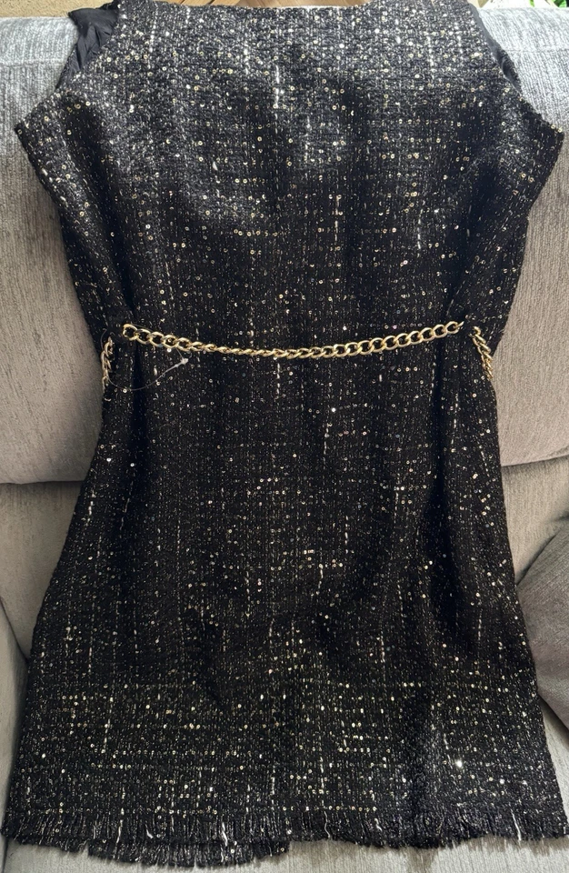 INC International Concepts Women’s Black Sleeveless Dress Size 10 Embellished - Image 2 of 2