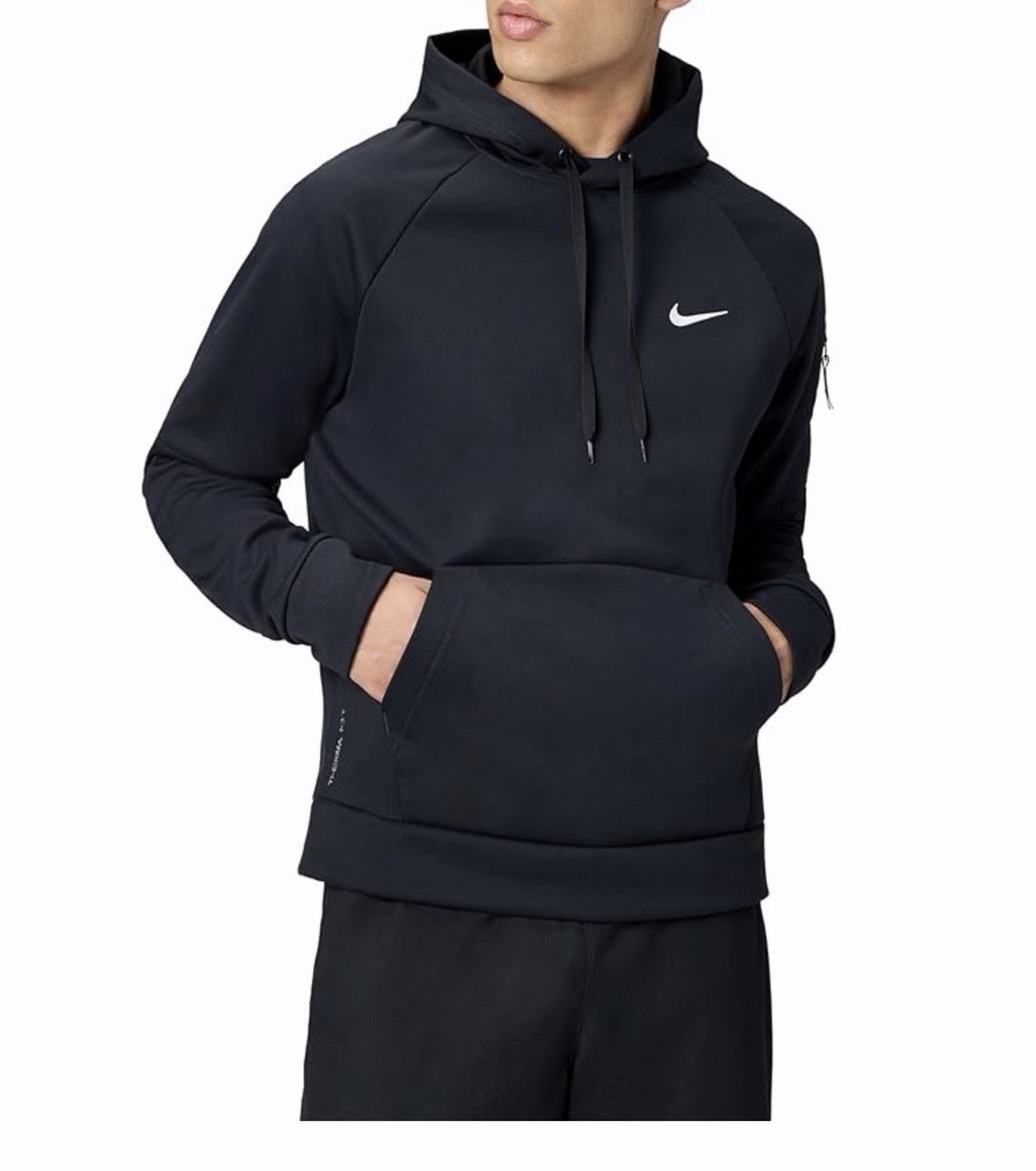 Nike Therma-Fit Pullover Fitness Training Hoodie Black Mens Large