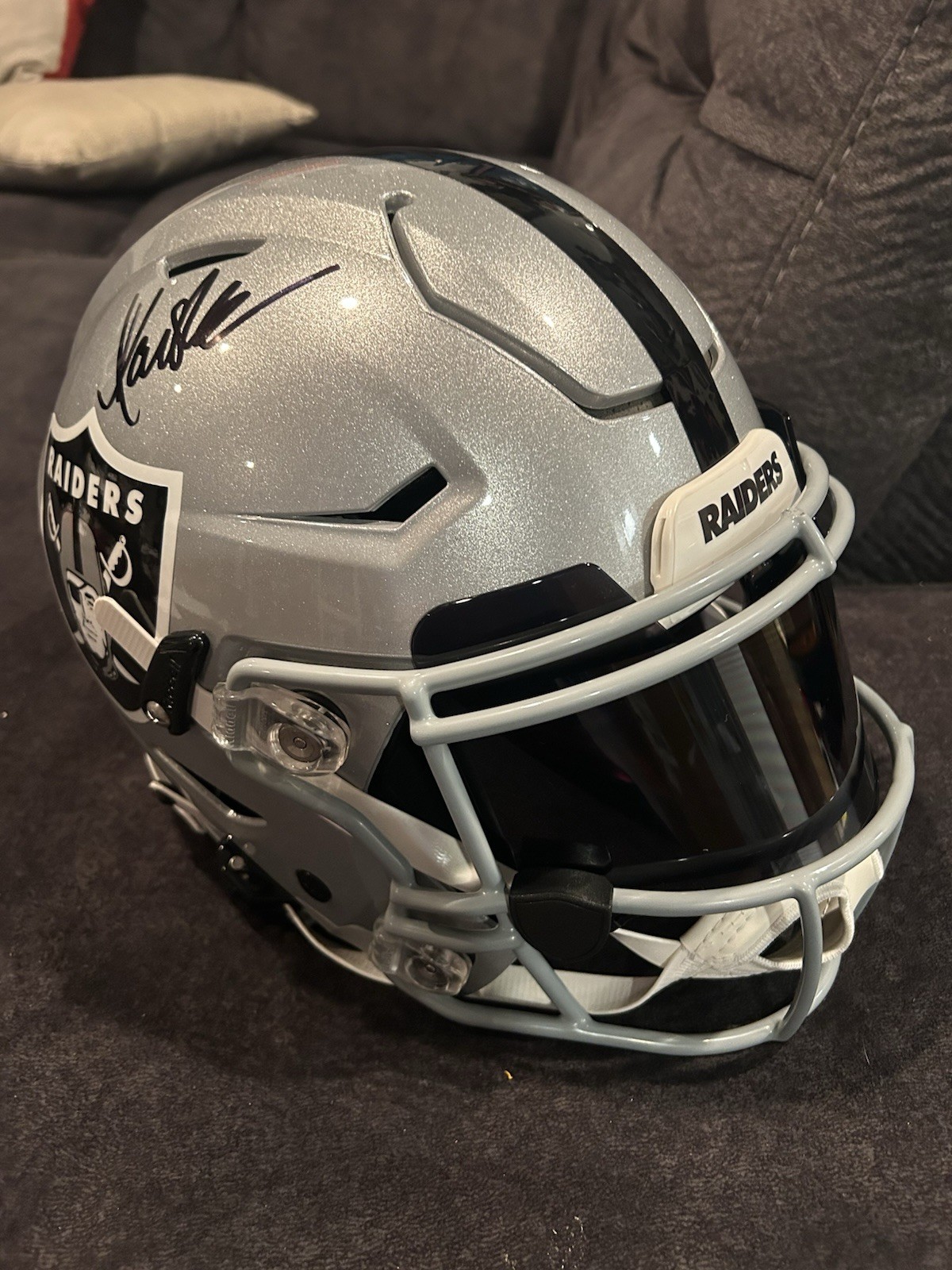 Marcus Allen Autographed Signed Oakland Raiders Oakland Las Vegas Raiders Speedflex Helmet Fanatics 