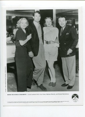 Behind the Scenes at Paramount-Carole Lombard, and Richard Barthelmess-B&W-Still