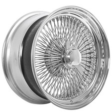 16x7 La Wire Wheels Standard 100-spoke Straight Lace Chrome Rims 1pc