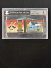 2012 Topps Five Star Cut Signature Booklets Mickey Mantle 1/1 BGS 8 Auto 8