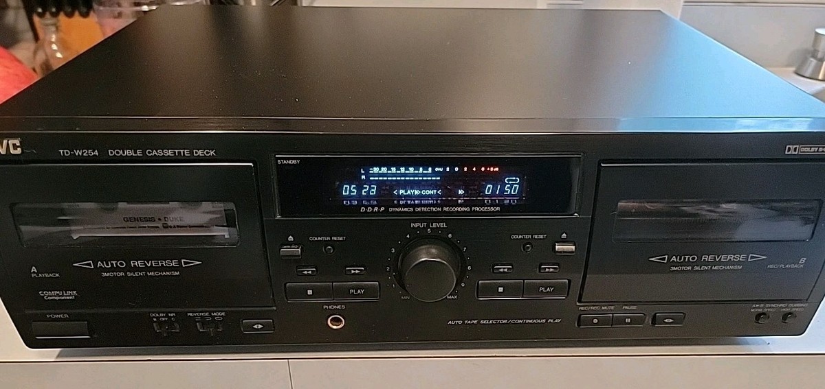 JVC TD-W254BK Auto Reverse Dual Cassette Dolby B-C & HX-Pro 3