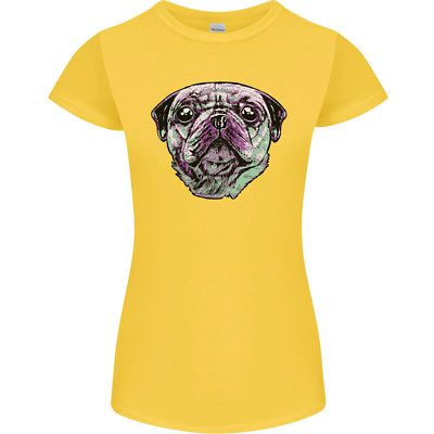 A Pug Face Dog Womens Petite Cut T-Shirt