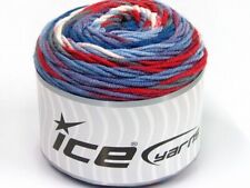 3-Skein/Cakes Lot Cakes Blues Yarn blue red grey white