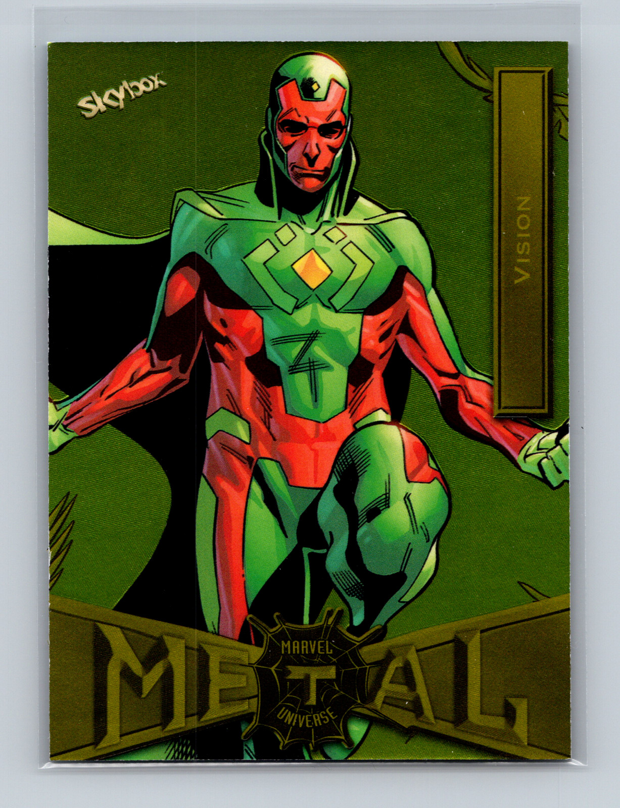 2021 Skybox Spider-Man Marvel Metal Universe Yellow FX Vision #94