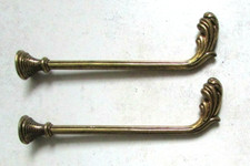 Lot 2 gonds métal doré 15 cms d'occasion embrasses rideaux bout forme panache 