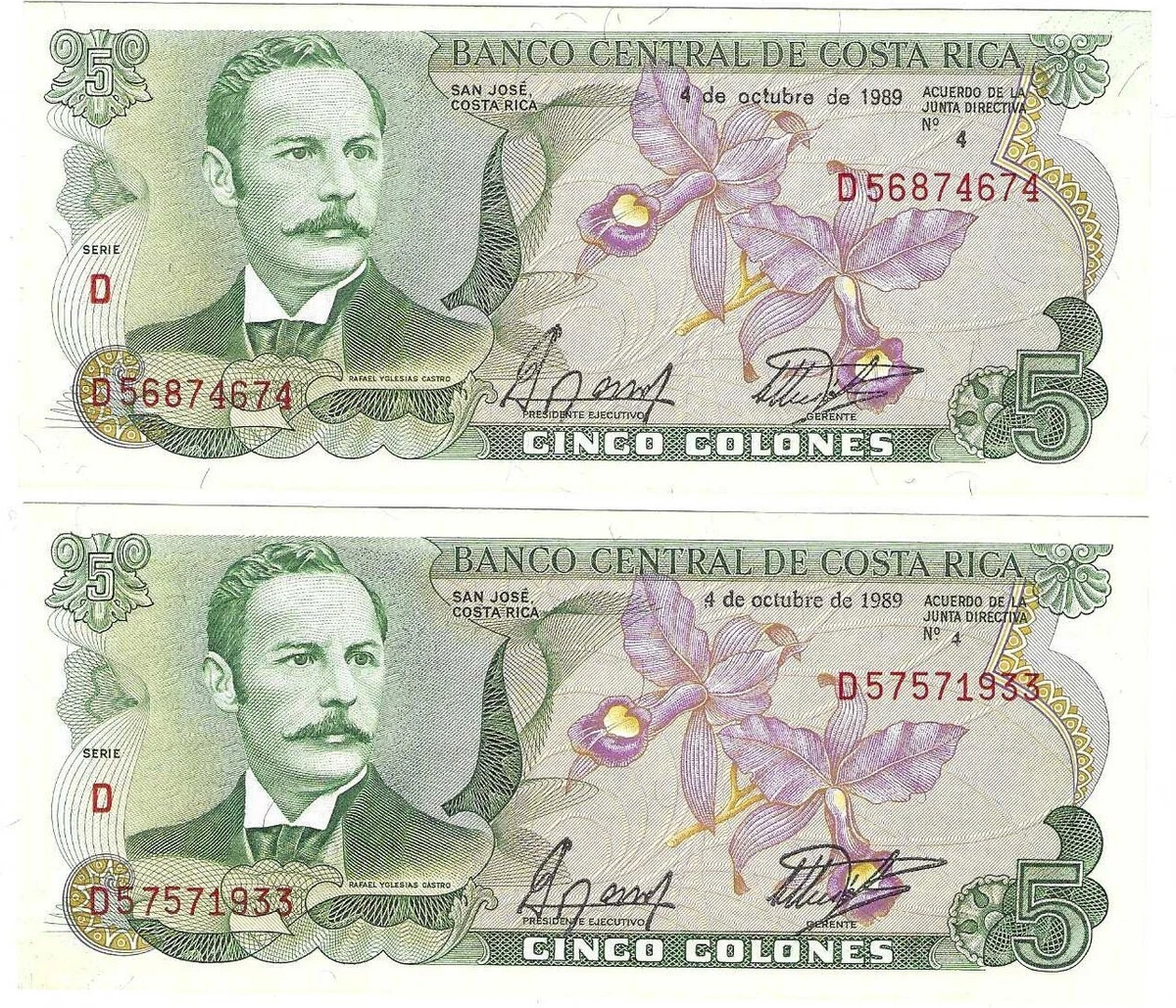 哥斯达黎加纸币1989 | eBay