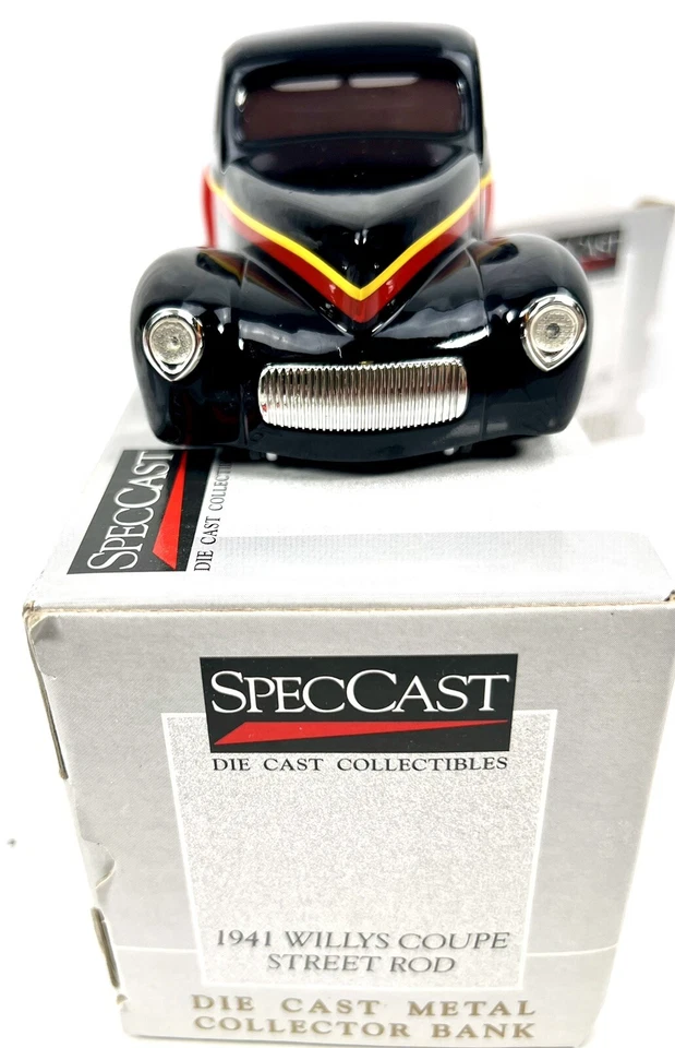 Speccast Lawson Racing 1941 Willys Coupe Street Rod  Car Bank New In Box - Image 2 of 4