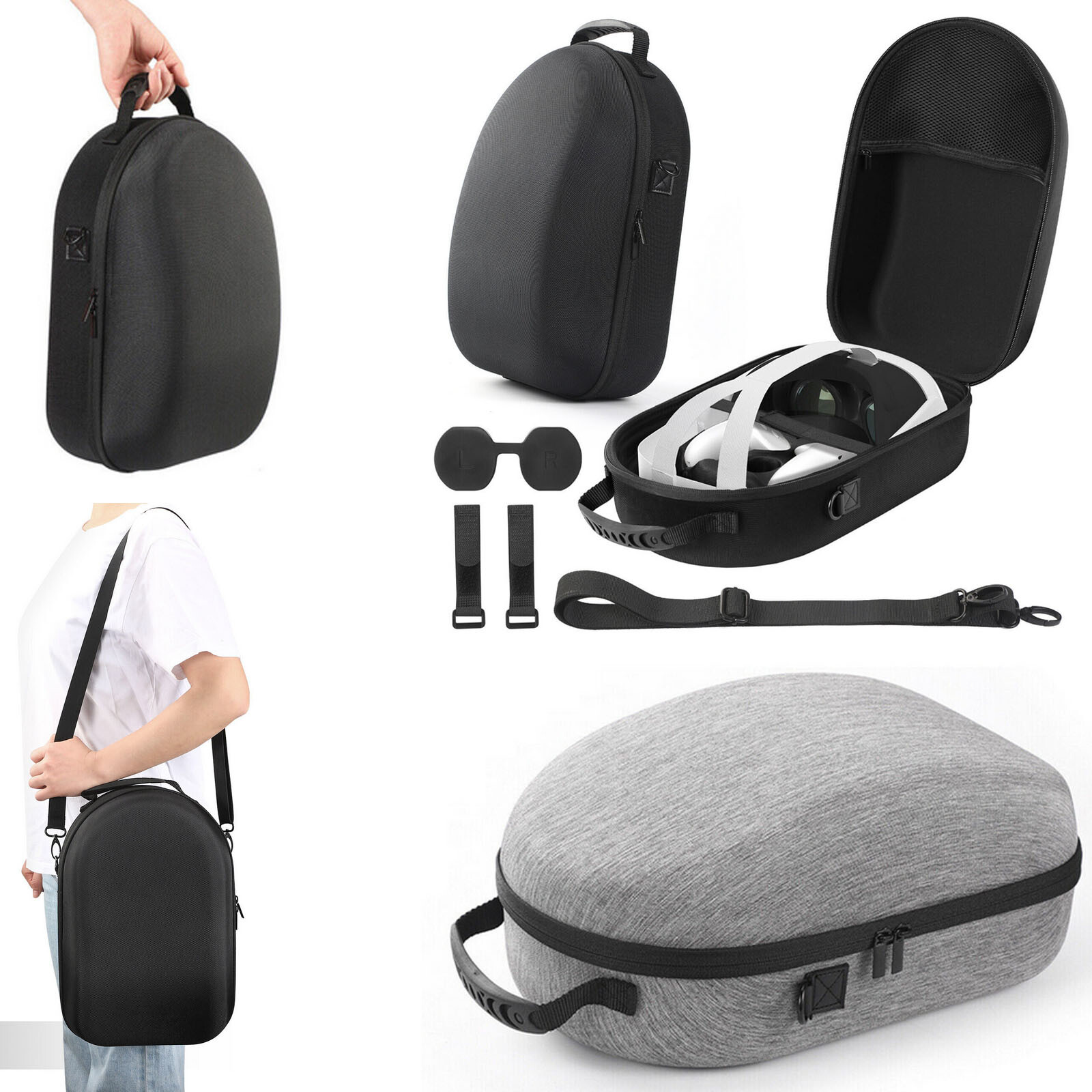 Travel Hard Carry Case Storage Shoulder Bag for Quest 3 VR Headset Accessories-image