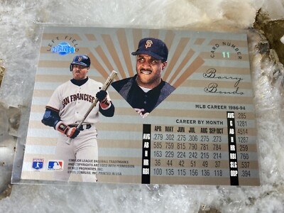 PRISM FOIL -- 1995 Leaf Limited Barry Bonds #11 Foil Baseball Card! BEAUTY!