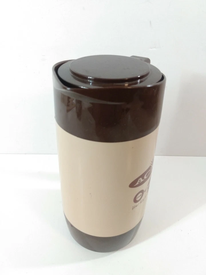 Vintage ACME Insulated Coffee Carafe Pitcher Pint Brown/Tan 16oz USA - Image 2 of 4