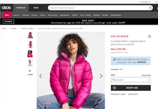 Columbia Puffect Jacket Fusia Pink Exclusive Asos Waterproof Rain Coat Warm Insu