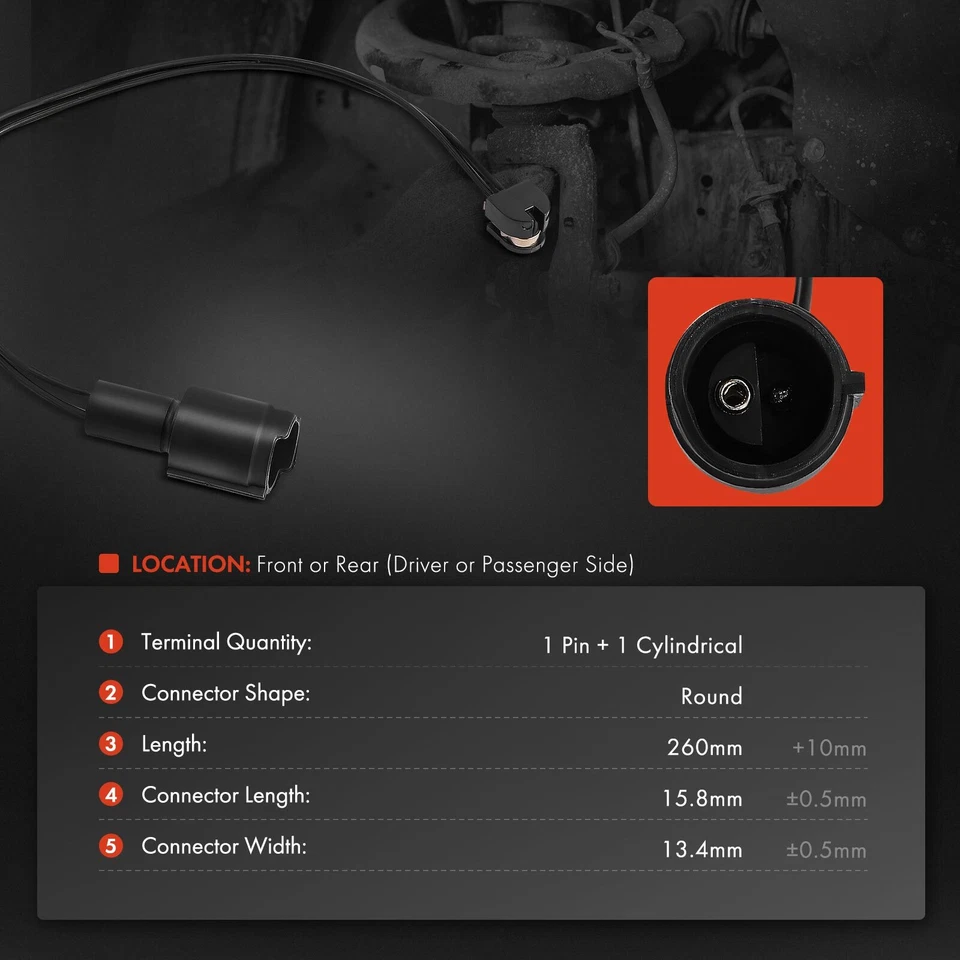 Sensor de desgaste de pastillas de freno delanteras o traseras 2 piezas para BMW 325 318is 524td 528e 535is M3 Foto 2 de 4