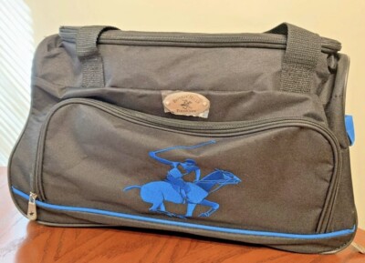 POLO CLUB BEVERLY HILLS DUFFLE BAG OVERNIGHT WEEKENDER CARRY ON LUGGAGE BLUE
