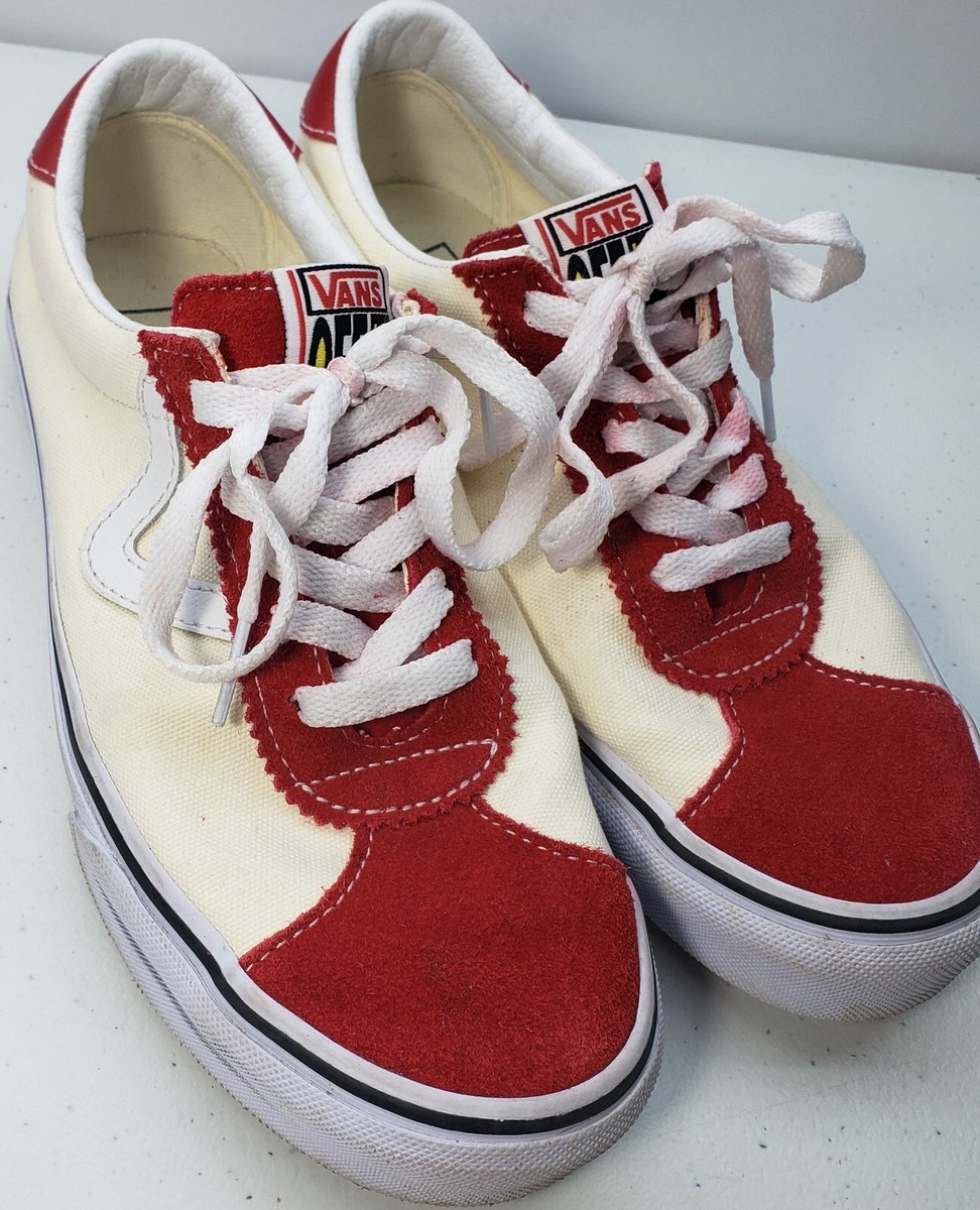 Vans red white suede size 11. Great condition new like Vans Mens Old Skool Racing Red/White Classic Suede Skate  main image 2