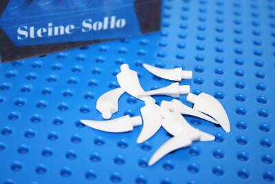 Lego (c) 10x Zahn / Kralle / Klaue  - 1x2 - weiß - 87747 - Zubehör