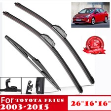 New Front and Rear Windscreen Wiper Blades 26"16"16" For Toyota Prius 2003-2015