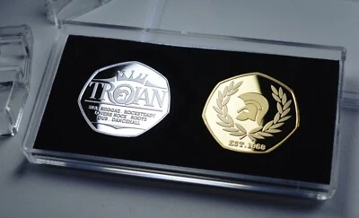 Pair of TROJAN RECORDS Commemoratives in Display Case SKA REGGAE ROCKSTEADY 1968