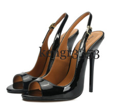 Sexy Fashion-Women's Men's High Heel Sandals Nightclub Peep Toe Shoes UK Size