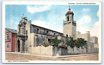 Postcard Cuba Havana Holy Trinity Cathedral Vtg View c1910s D6