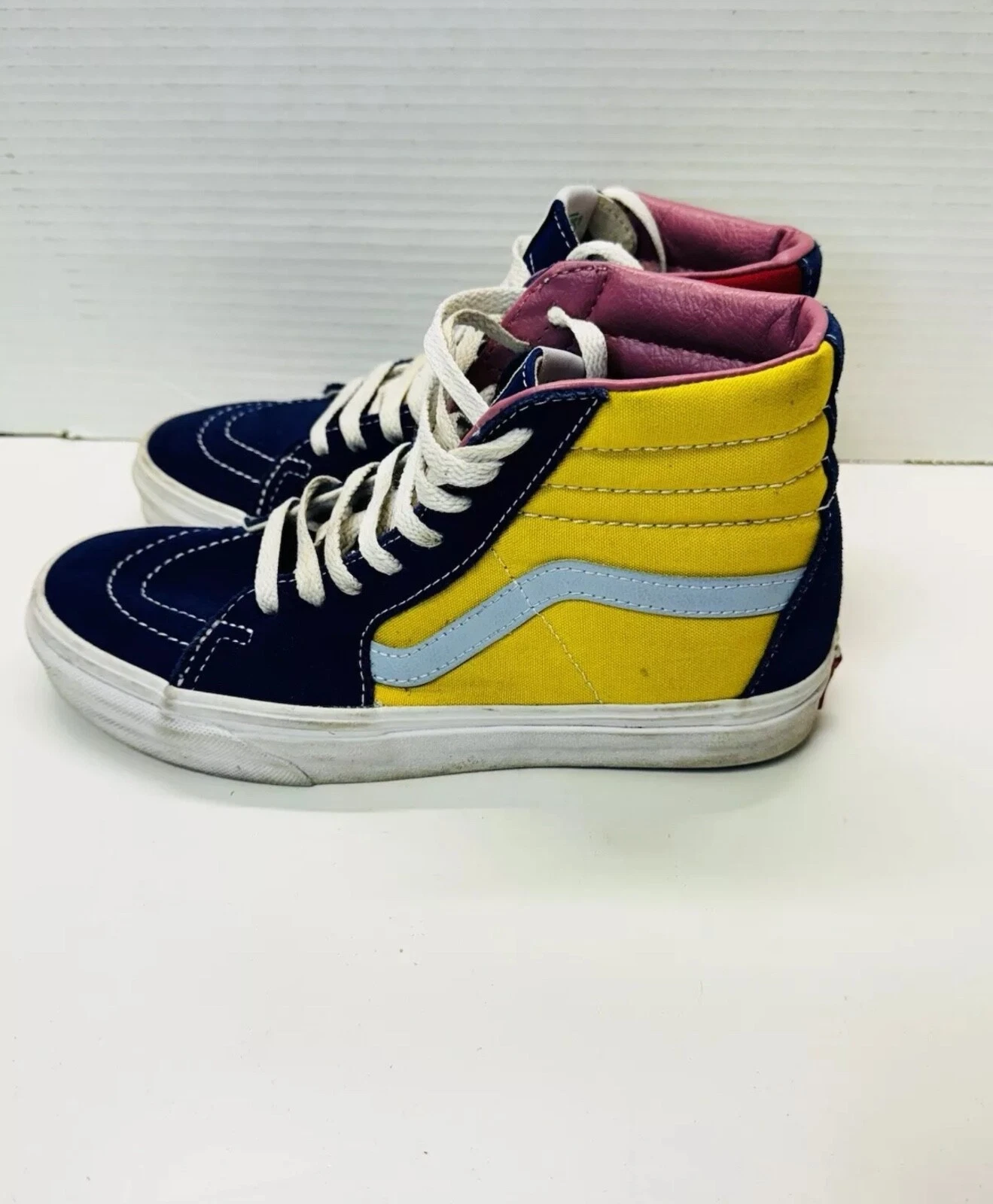 Scarpe VANS SK8 HI Rosso Giallo Blu US Uomo 5.5 Donna 7 OTTIME CONDIZIONI