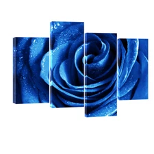 Canvas Print Painting Pictures Home Decor Wall Art Blue Rose Romantic Gift Frame