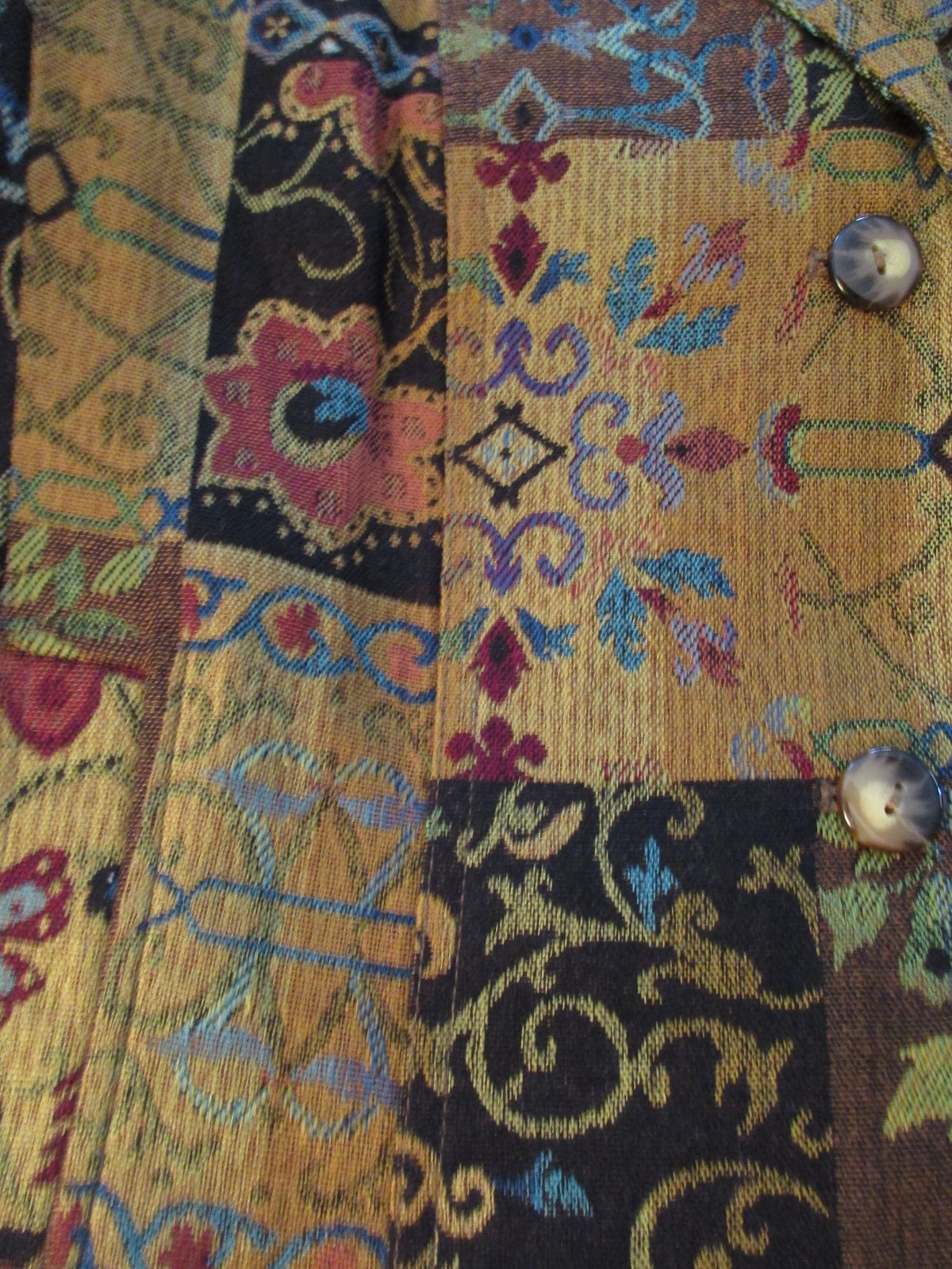 Coldwater Creek Patchwork Blazer Jacket Size L Ve… - image 7