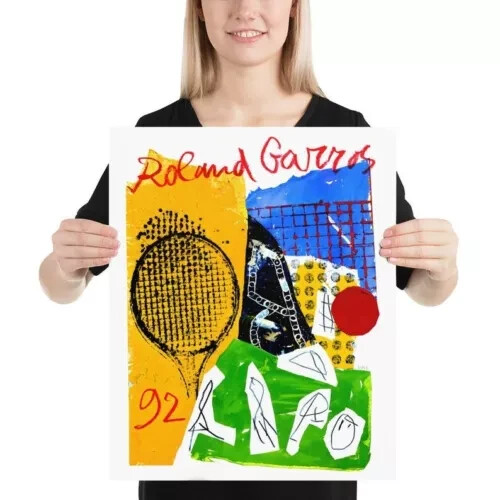 Affiche Officielle Roland Garros 1992 Par Jan Voss - B-STOCK (Petits Défauts)