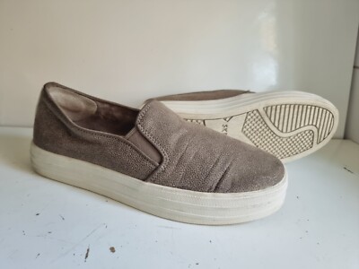 SKECHERS STREET DOUBLE UP UK 5 EU 38 DAMENSCHUHE TAUPE GOLD FLACH